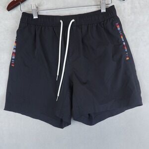 Wowie Nomad Hybrid Shorts Mens Medium Aztec Trim Black 6" Inseam Drawstring